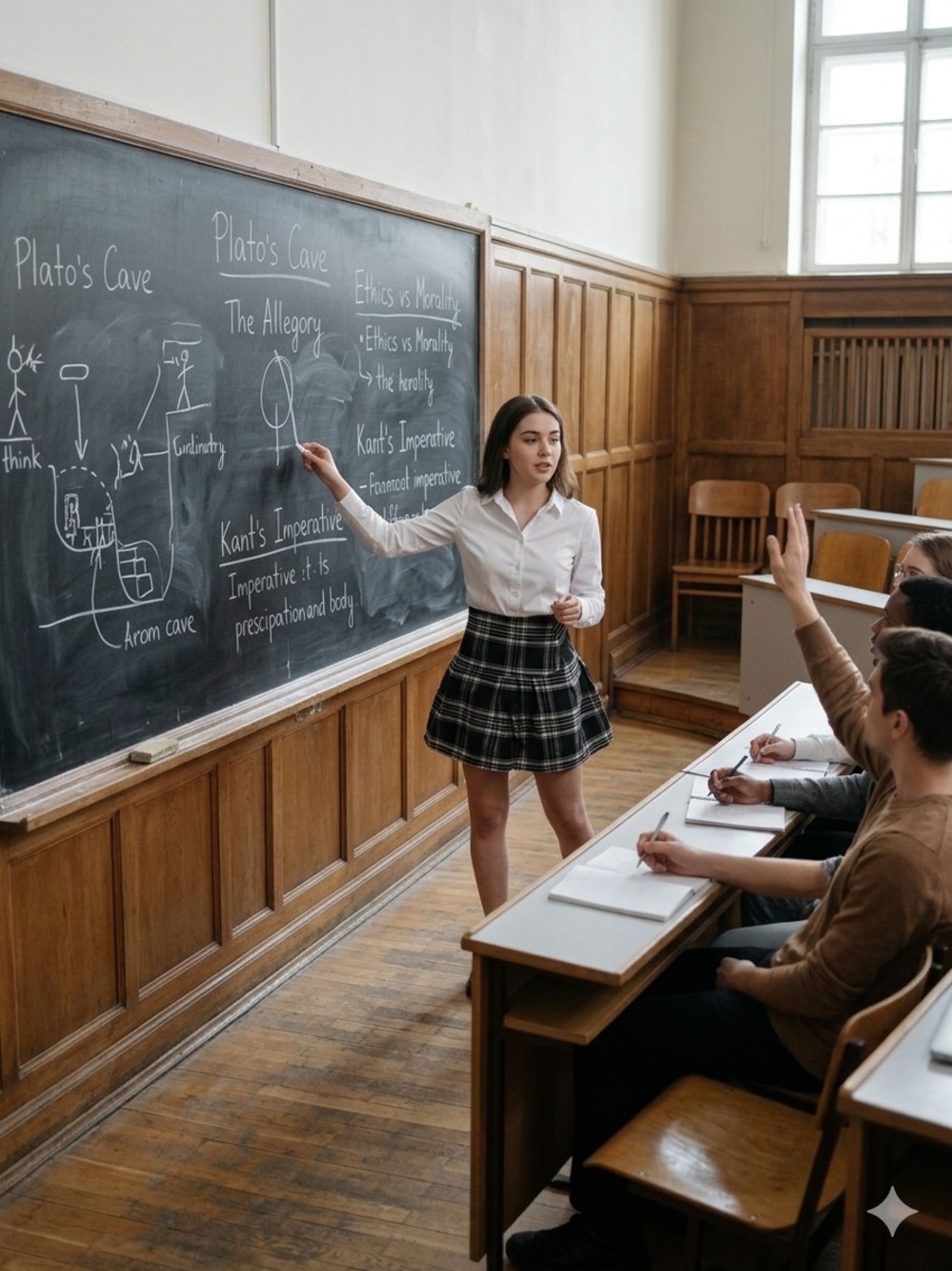 Black & White Plaid Mini Skirt - Timeless Check Pattern